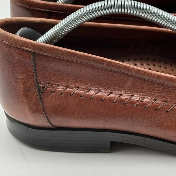 Giorgio Brutini Le Glove Brown Woven Leather Loafer Shoes Tassels Mens 10.5 M