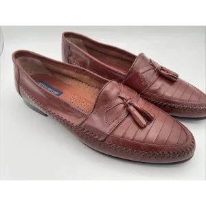 Giorgio Brutini Mens Shoes 13 D Le Glove‎ Loafers Brown Leather Woven Loafers