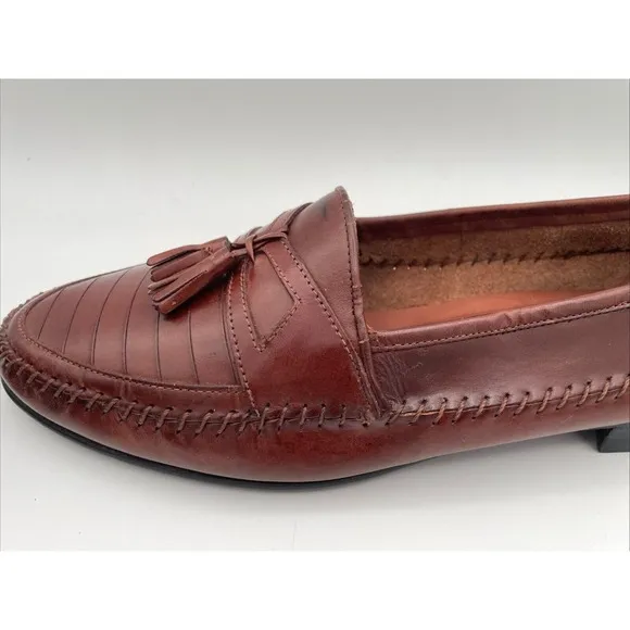 Giorgio Brutini Mens Shoes 13 D Le Glove‎ Loafers Brown Leather Woven Loafers