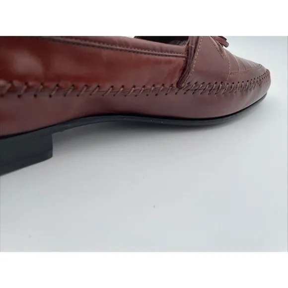 Giorgio Brutini Mens Shoes 13 D Le Glove‎ Loafers Brown Leather Woven Loafers