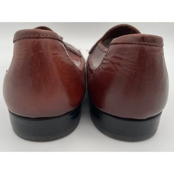 Giorgio Brutini Mens Shoes 13 D Le Glove‎ Loafers Brown Leather Woven Loafers