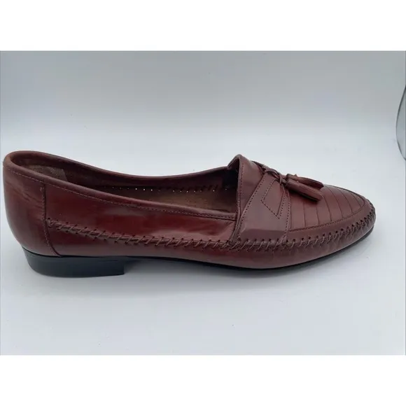 Giorgio Brutini Mens Shoes 13 D Le Glove‎ Loafers Brown Leather Woven Loafers