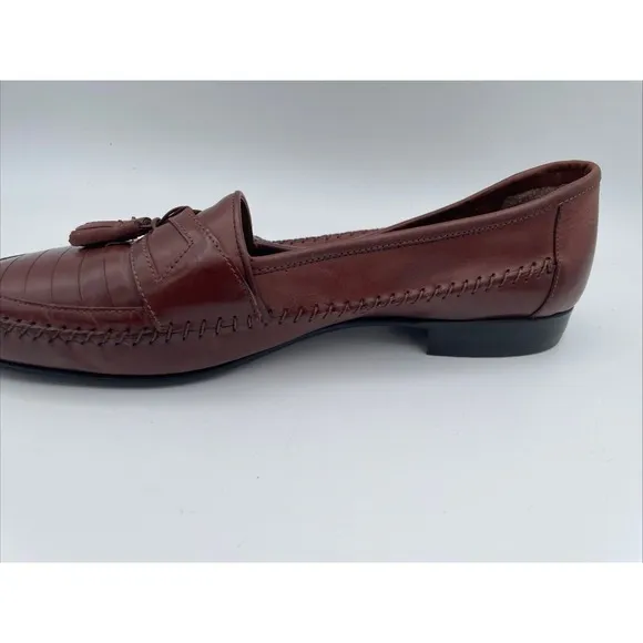 Giorgio Brutini Mens Shoes 13 D Le Glove‎ Loafers Brown Leather Woven Loafers