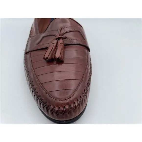 Giorgio Brutini Mens Shoes 13 D Le Glove‎ Loafers Brown Leather Woven Loafers