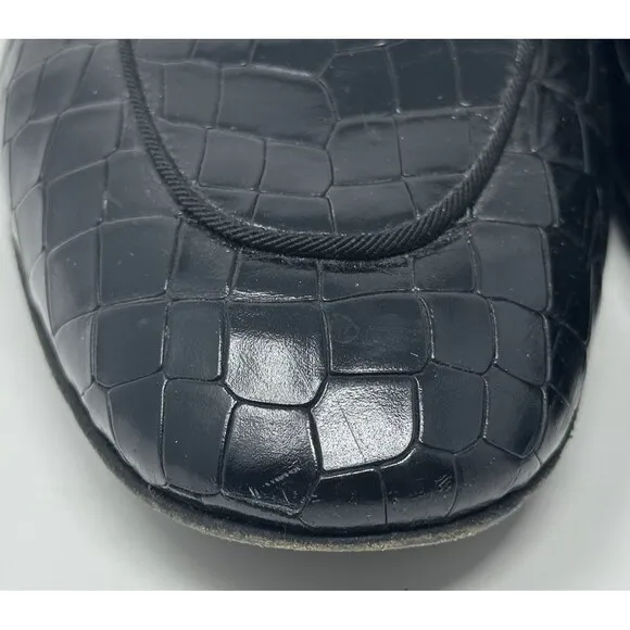 Giuseppe Zannotti Nickolson Nero Loafers Men’s EU 43 US 10 Black Leather Croc