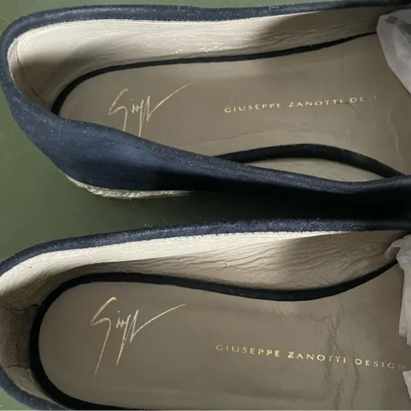 Giuseppe Zanotti DRILLAS Embellished Flat Espadrilles in Black Suede