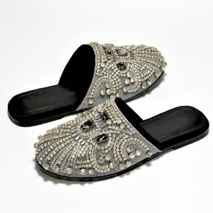 Glam girl rhinestone flats