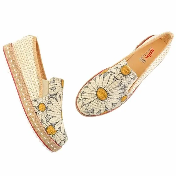Goby Shoes - Daisy Floral Slip on Shoes