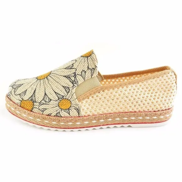 Goby Shoes - Daisy Floral Slip on Shoes