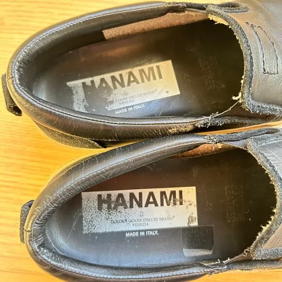 Golden Goose Hanami Black Slip on Sneakers Size 41