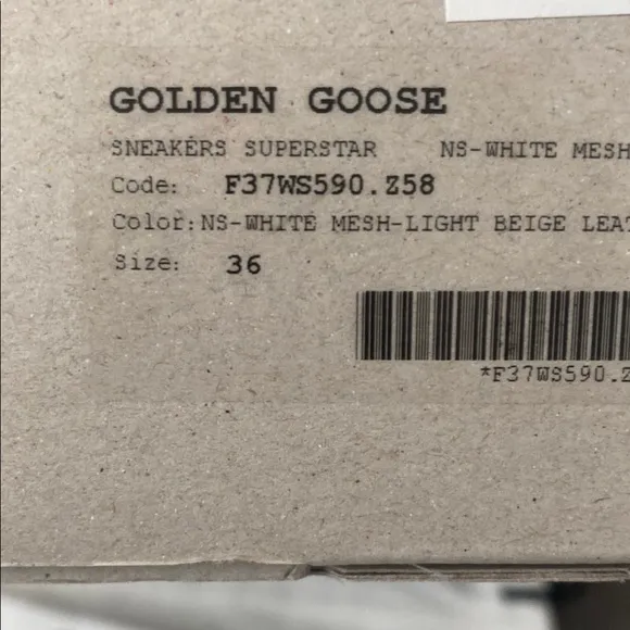 Golden Goose Mesh White and Tan Distressed Sneakers