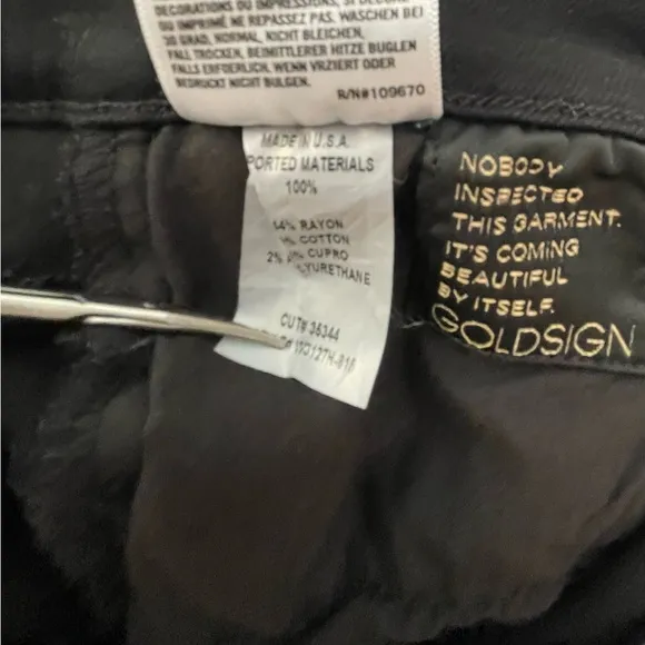 GoldSign Black High Rise Straight Leg Skinny Jeans Size 31
