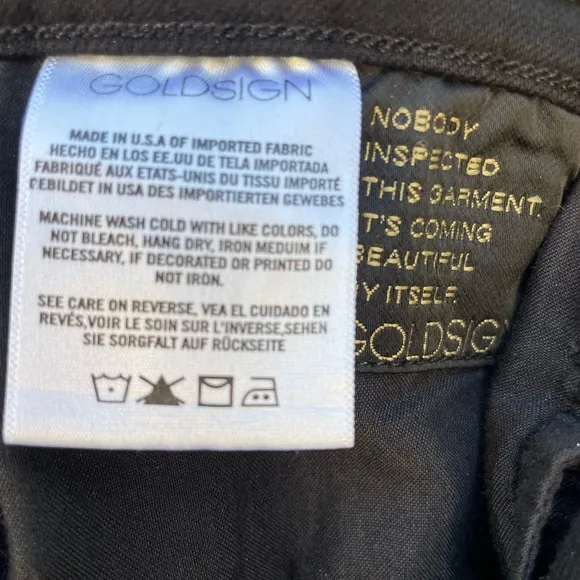 GoldSign Black High Rise Straight Leg Skinny Jeans Size 31