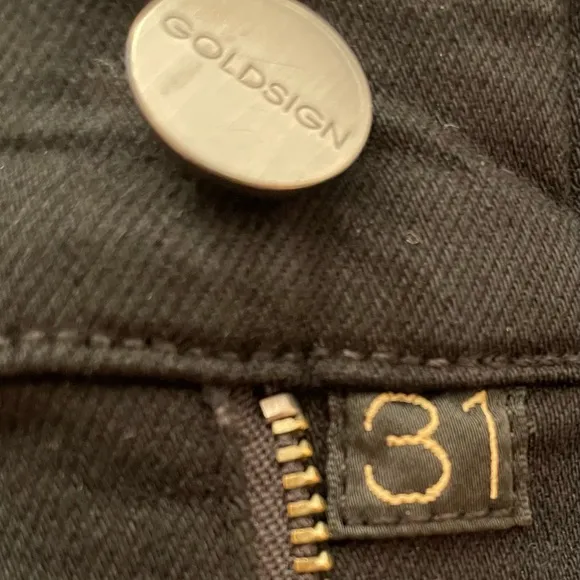 GoldSign Black High Rise Straight Leg Skinny Jeans Size 31