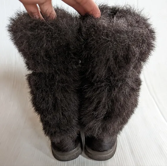 GOMMUS Women's Calf Hair Fur Lined Italian made boots