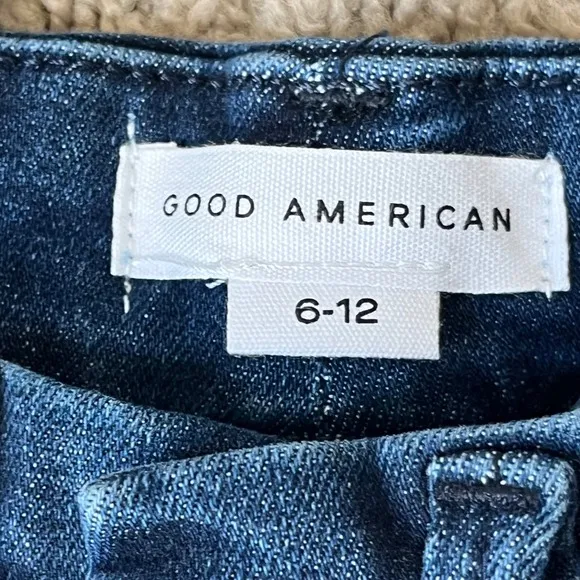 Good American Classic Slim High Rise Indigo Dark Wash Denim Jeans Size 6-12 NWT