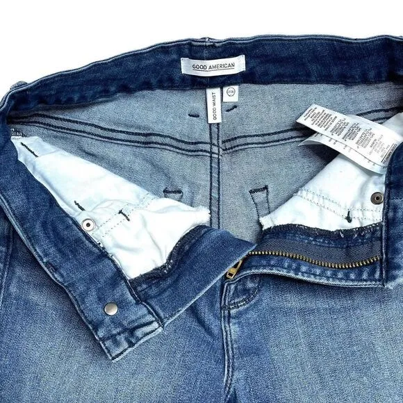 Good American Good Waist With Chewed Hem Jeans Sz 26