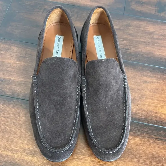Gordon Rush Ashton Men's  Suede Loafers size 10 Slip On Like New Academia Preppy