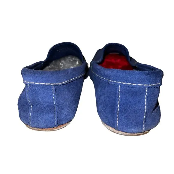 Gorgeous! Diesel Blue Suede Leather Loafers Flats Sz 40 or 7.5 (M) &amp; 9.5…