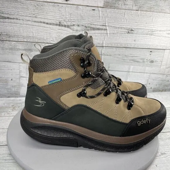 Gravity Defyer Men's Walking Shoes Size 9.5 GDEFY Sierra Brown Genuine Leather