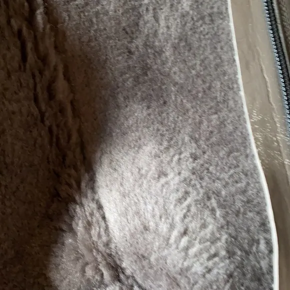 Gray leather / sheepskin Elastomere‎ boots