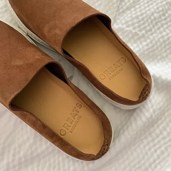 GREATS Minimalist Style Suede Slip On Sneakers