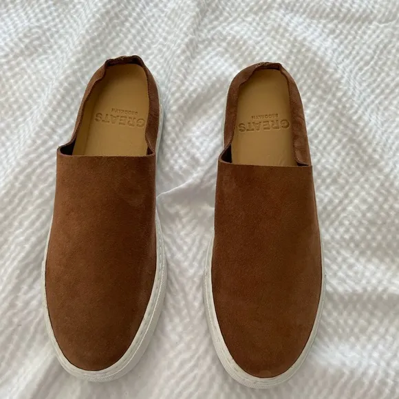 GREATS Minimalist Style Suede Slip On Sneakers