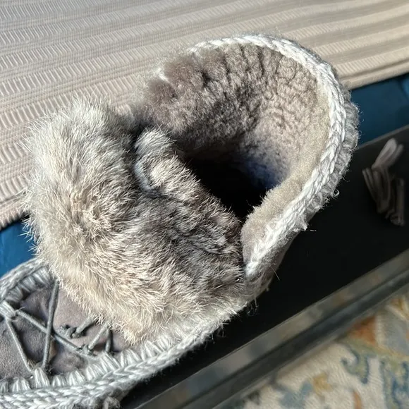 Grey Eskimo Dream Catcher lace up Mou Boots
