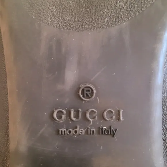 Gucci Black Leather Loafers Slip-Ons