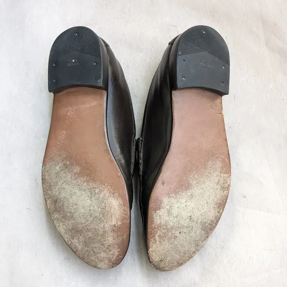 Gucci Brown Gold Loafers Slip-Ons