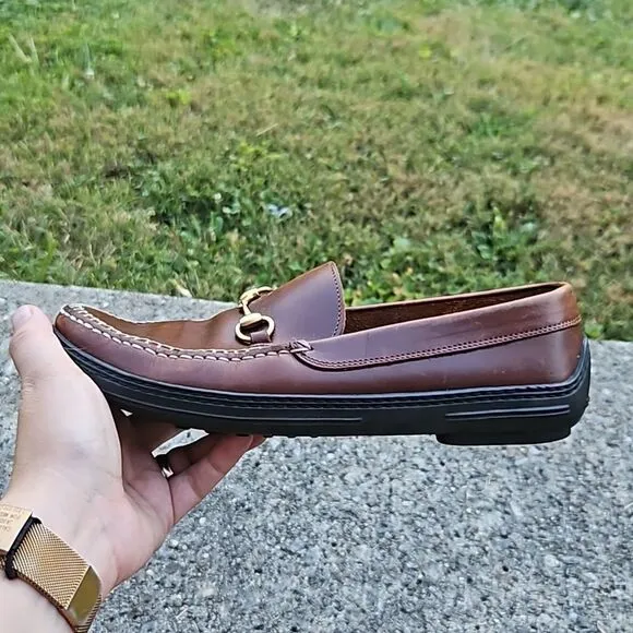 Gucci Brown Horsebit Loafers 0424B size 8