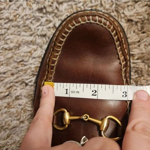 Gucci Brown Horsebit Loafers 0424B size 8