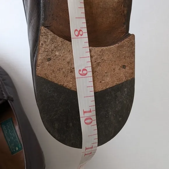 Gucci Brown Leather Slip-On Loafers with Gold Buckle
