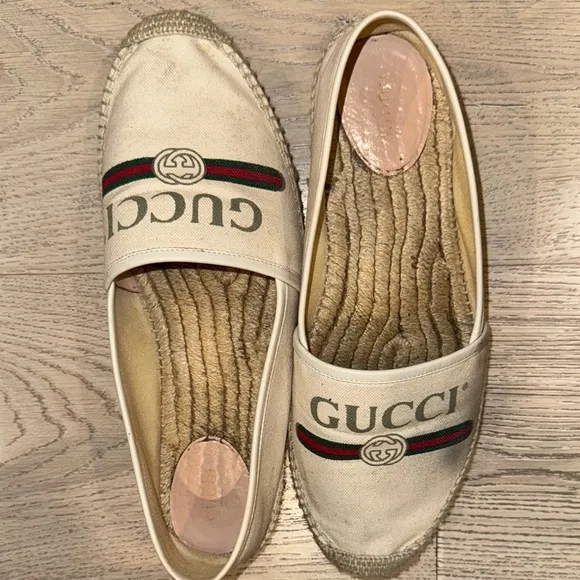 Gucci Cream Espadrilles with Rope Sole