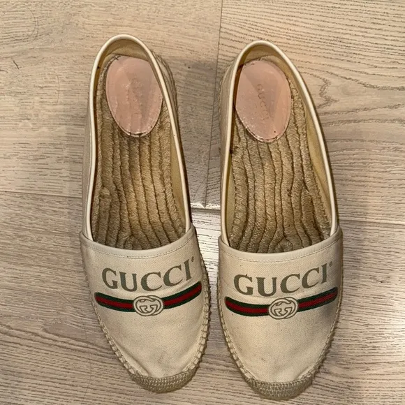 Gucci Cream Espadrilles with Rope Sole