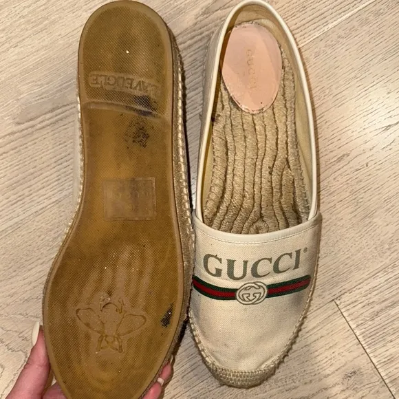 Gucci Cream Espadrilles with Rope Sole