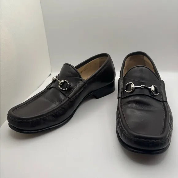 Gucci Horsebit Accent Leather Loafers Women’s Size 8