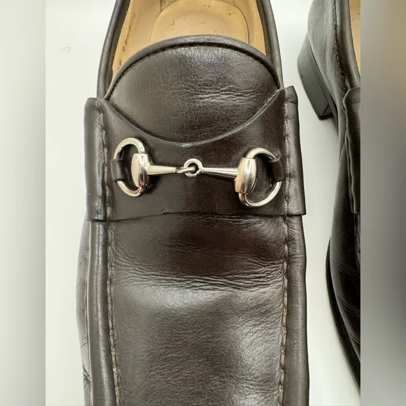 Gucci Horsebit Accent Leather Loafers Women’s Size 8