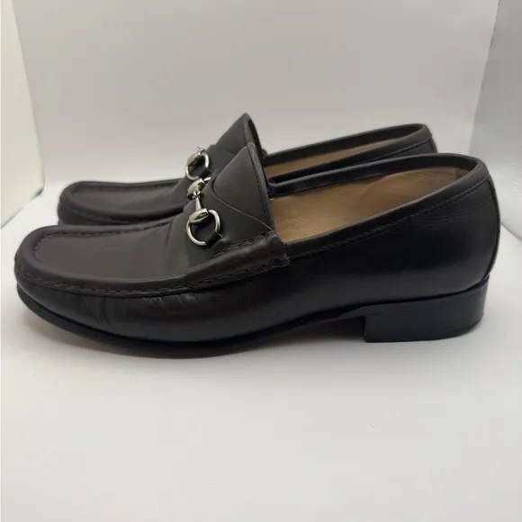 Gucci Horsebit Accent Leather Loafers Women’s Size 8
