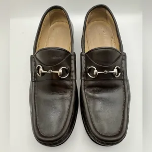 Gucci Horsebit Accent Leather Loafers Women’s Size 8