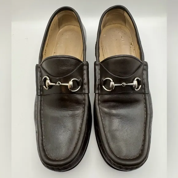 Gucci Horsebit Accent Leather Loafers Women’s Size 8