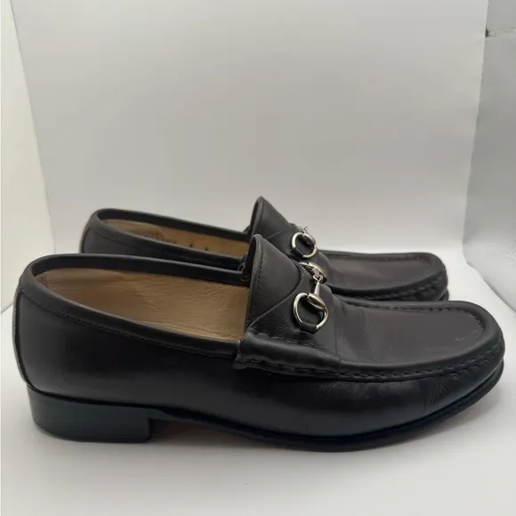 Gucci Horsebit Accent Leather Loafers Women’s Size 8