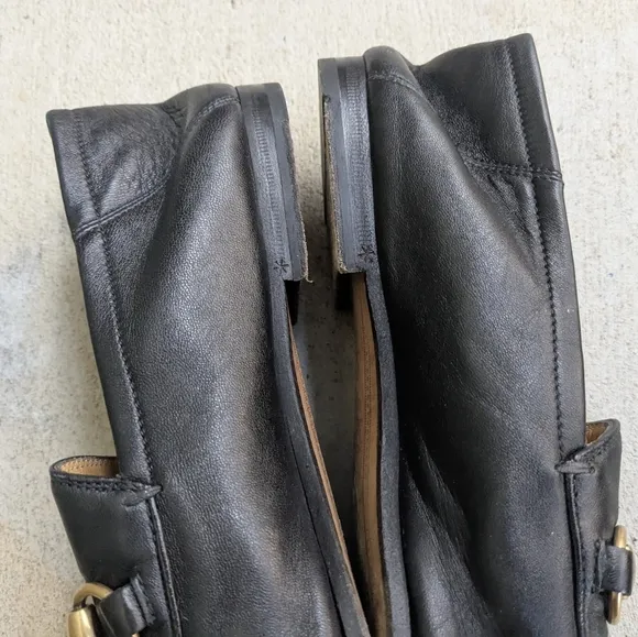 Gucci Horsebit Loafers Black Leather Red Wolf Men 7.5 Snaffle