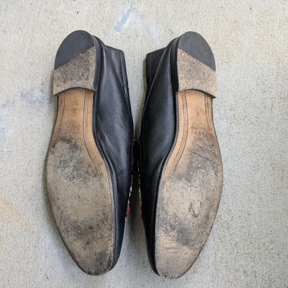 Gucci Horsebit Loafers Black Leather Red Wolf Men 7.5 Snaffle