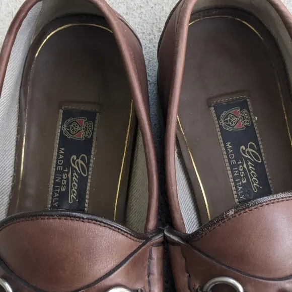 Gucci Horsebit Loafers Brown Leather Men 8.5