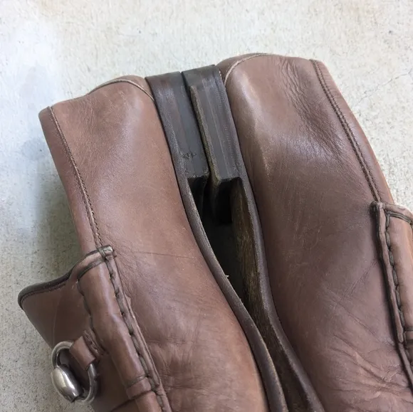 Gucci Horsebit Loafers Brown Leather Men 8.5
