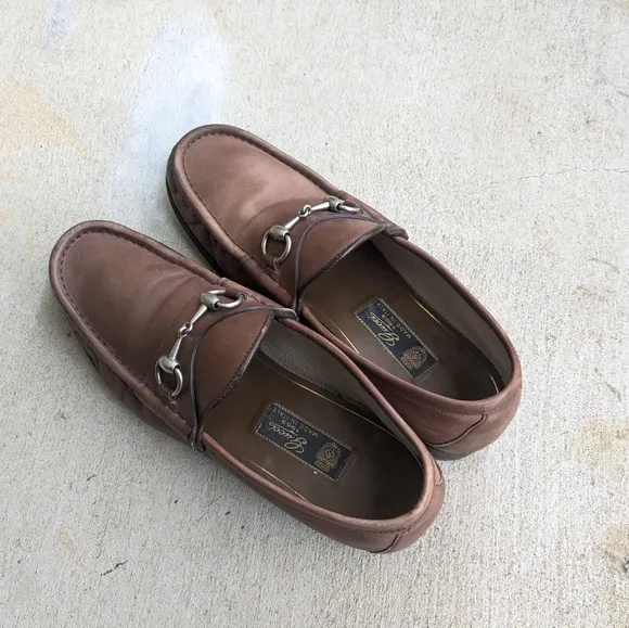 Gucci Horsebit Loafers Brown Leather Men 8.5