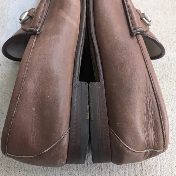 Gucci Horsebit Loafers Brown Leather Men 8.5