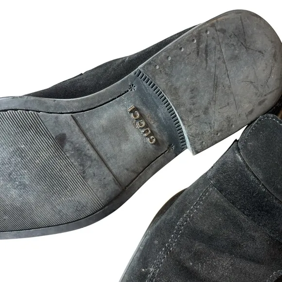 Gucci Men's Black Suede Loafer Size 8.5 D