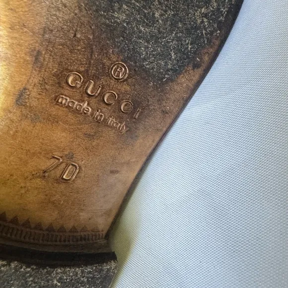 Gucci Men's Horse Bit Rich Brown Leather Loafers 7D